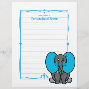 Papel Timbrado Belly Phant Blue Lined