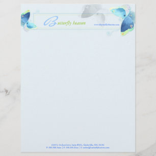 Papel Timbrado Belo Blue Butterflies Business