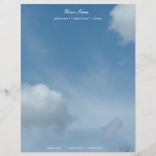 Papel Timbrado belo céu azul e nuvens