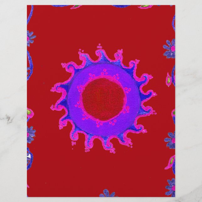 Papel Timbrado Belo e espantoso Design de Motif Mendi Art (Frente)