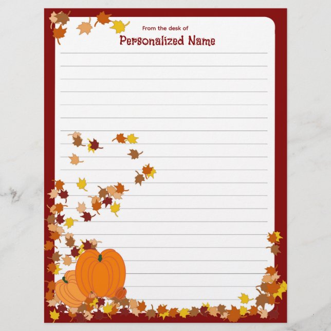 Papel Timbrado Bem-vindo ao outono - Vinculado (Frente)