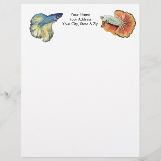 Papel Timbrado Betta Fish (Frente)
