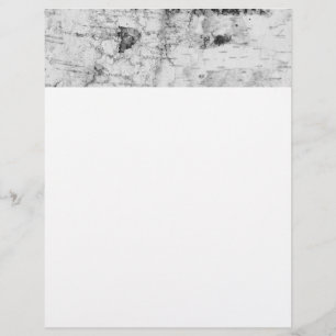 Papel Timbrado Birch bark pattern letterhead