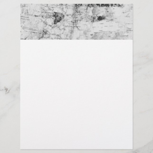 Papel Timbrado Birch bark pattern letterhead (Frente)