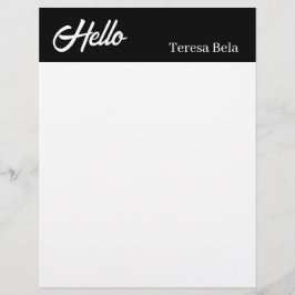 Papel Timbrado Black Border Corporate Mail Typography letterhead