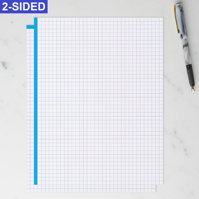 Papel Timbrado Blank Engineering Graph Paper Sheets (Blue Lines) (Engineering graph paper sheets, Large grid paper for drafting, Blueprint drawing paper letter size)