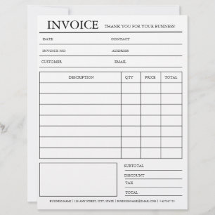 Papel Timbrado Bloco de Notas de Fatura e Recibo Personalizado