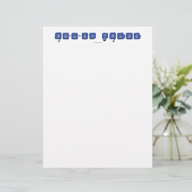 Papel Timbrado Blocos de gelo azul 3-D do SlipperyJoe com (Em pé/Frente)