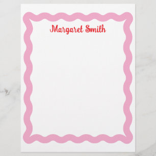 Papel Timbrado Blocos de Notas Personalizados com Monograma e Bor