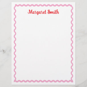 Papel Timbrado Blocos de Notas Personalizados com Monograma e Bor