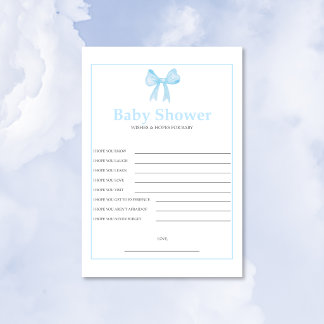 Papel Timbrado Blue Baby Shower Hopes & Wishes for Baby – Print