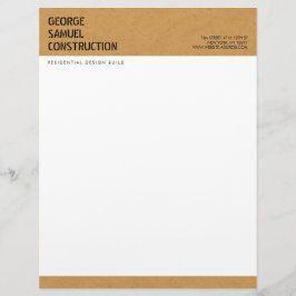 Papel Timbrado Bold Molded Particle Board Construction Business