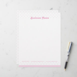 Papel Timbrado Bolinhas azuis e rosa - cabeça