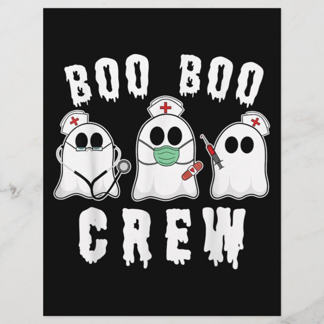 Papel Timbrado Boo Boo Crew Enfermeira Enfermeira Fantasma Hallow (Frente)