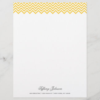 Papel Timbrado Borda de Divisas Modernas Amarelo
