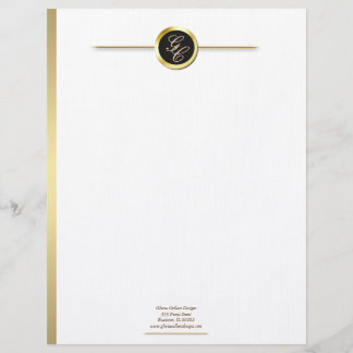 Papel Timbrado borda falsa dourada personalizada timbrado