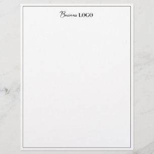 Papel Timbrado Borda negra Logotipo profissional Letreiro