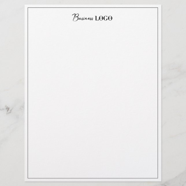 Papel Timbrado Borda negra Logotipo profissional Letreiro (Frente)