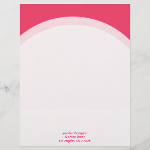 Papel Timbrado Borda rosa simples