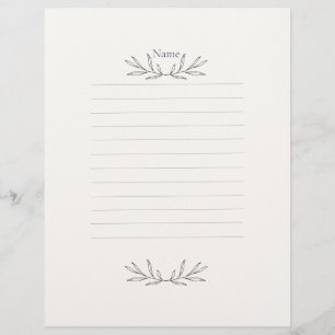 Papel Timbrado Botânico de Salva Orgânica