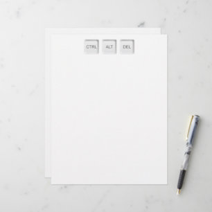 Papel Timbrado botão de teclado de computador CTRL ALT DEL do Sli