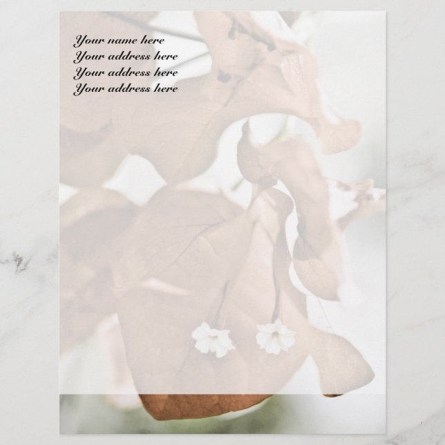 Papel Timbrado Bougainvillea Vermelha (Frente)