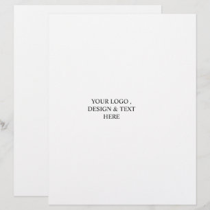 Papel Timbrado Branco Personalizado – Seu Logotipo e Texto Aqui