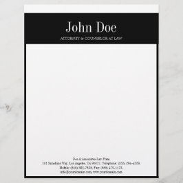 Papel Timbrado Branco preto do cabeçalho - cartão de visita dos