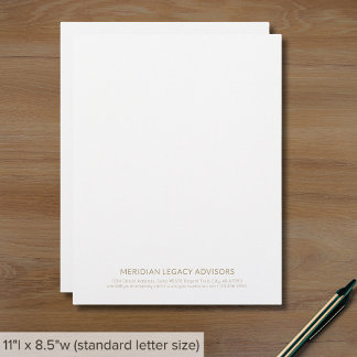 Papel Timbrado Branco simples e Dourado timbrado comercial