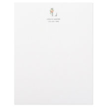 Buquê Floral sobre Monograma Personalizado Inicial