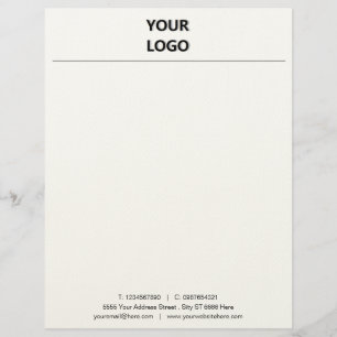 Papel Timbrado Business Letterhead com informações sobre endereço