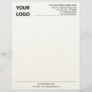 Papel Timbrado Business Letterhead com informações sobre logotipo