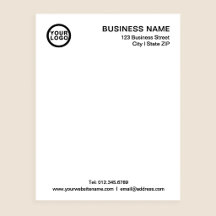 Business Logo Letterhead Template Classic White