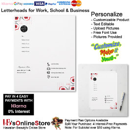 Papel Timbrado Business Red Black White Logo Company Signature