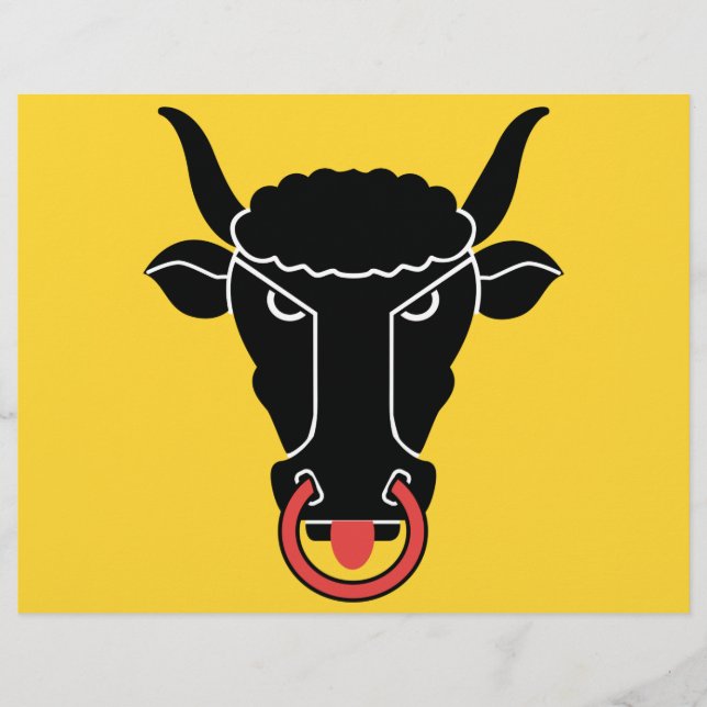 Papel Timbrado Cabeça com bandeira do cantão de Uri, Suiça (Frente)
