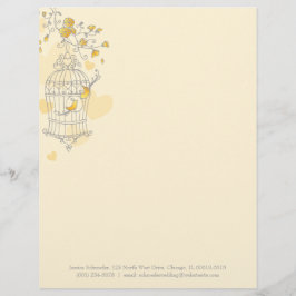 Papel Timbrado Cabeça de cinza amarela azul