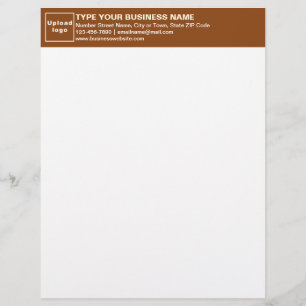 Papel Timbrado Cabeçalho Brown de Negócios Letterhead