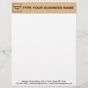 Papel Timbrado Cabeçalho Castanho Claro e Textos Pretos