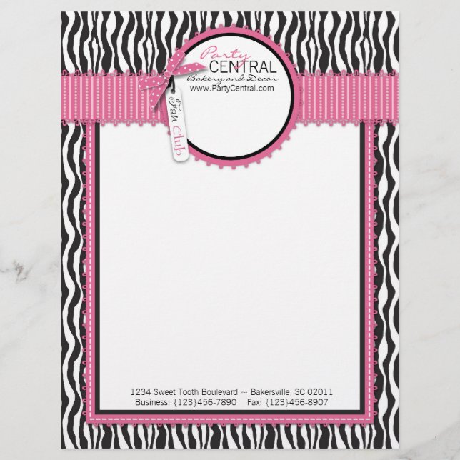 Papel Timbrado Cabeçalho chique FC do boutique (Frente)
