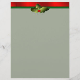 Papel Timbrado Cabeçalho com azevinho e encabeçamento do tijolo