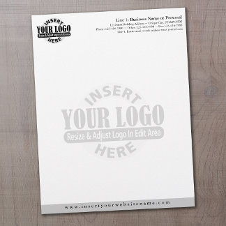 Papel Timbrado Cabeçalho comercial básico com WATERMARK