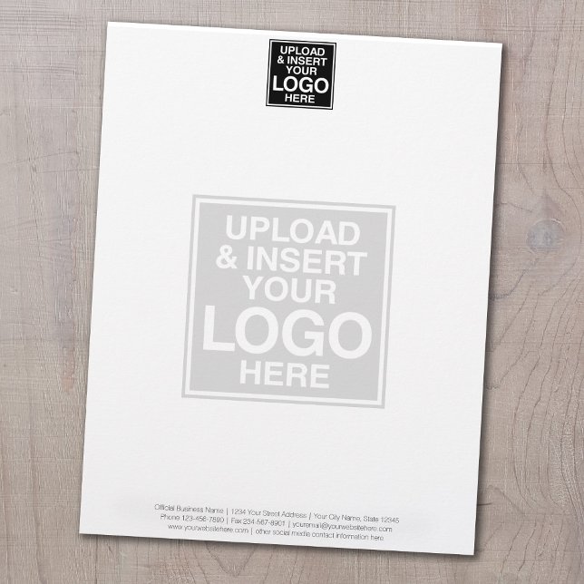 Papel Timbrado Cabeçalho comercial básico com WATERMARK (Criador carregado)