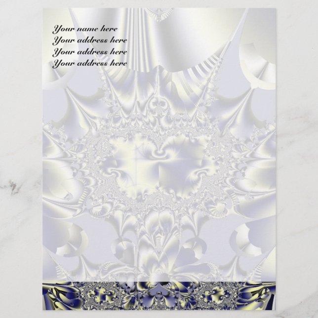Papel Timbrado Cabeçalho da Carta Caos Roxo (Frente)