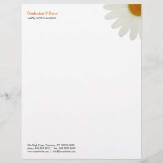 Papel Timbrado Cabeçalho da margarida branca