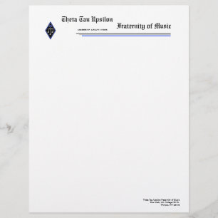 Papel Timbrado Cabeçalho da tau Upsilon da teta