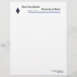 Papel Timbrado Cabeçalho da tau Upsilon da teta