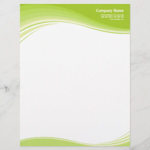 Papel Timbrado Cabeçalho das ondas verdes