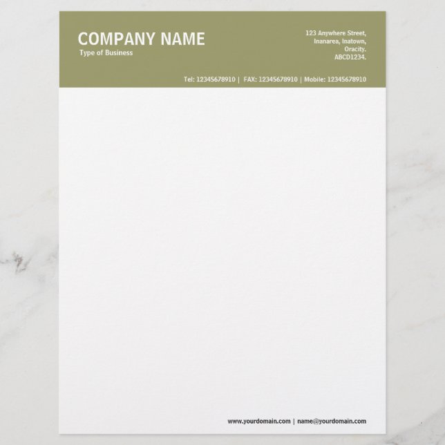 Papel Timbrado Cabeçalho de 2 polegadas em Cor - Verde 999966 (Frente)