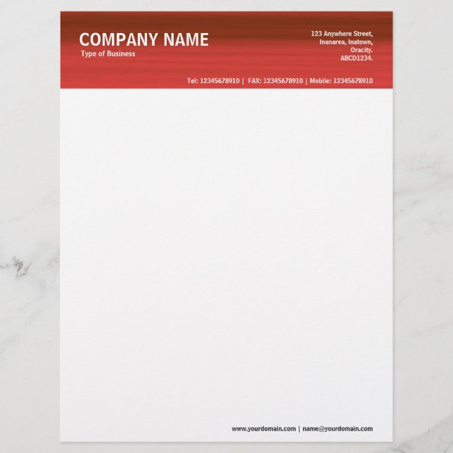 Papel Timbrado Cabeçalho de 2 polegadas - Texturizado em Cor (Frente)