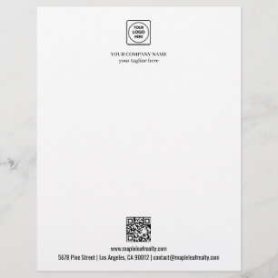 Papel Timbrado Cabeçalho de Carta de Negócios com Nome do Logotip